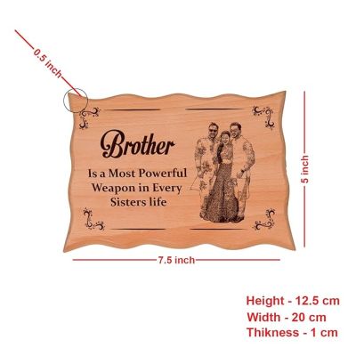 Brother Sister Engraved Wooden Photo Plaque Customize with your favorite photo and Text Birthday Gift for Brother, Gift For Rakhi