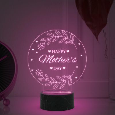 Happy Mothers Day Night Lamp with Warm White Light Memorable Birthday Gift for Mom Mothers Day Gift for Mom