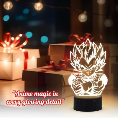3D Illusion Dragon Ball Night Lamp with Warm White Light Birthday Gift for Anime Lover Birthday Gift for Kids
