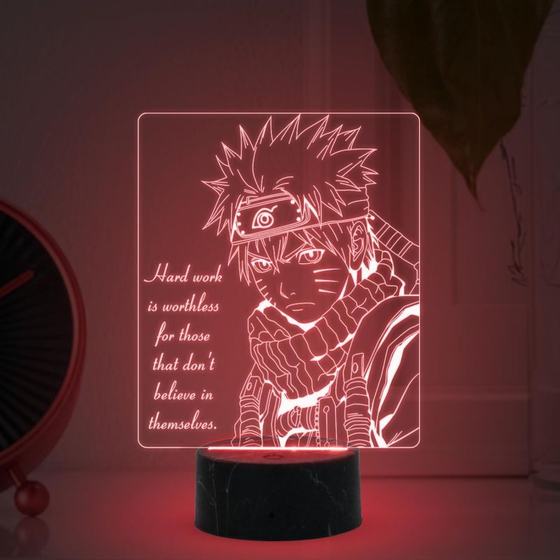 3D Illusion Naruto Anime Night Lamp with Multicolored Light Birthday Gifts for Anime Fans
