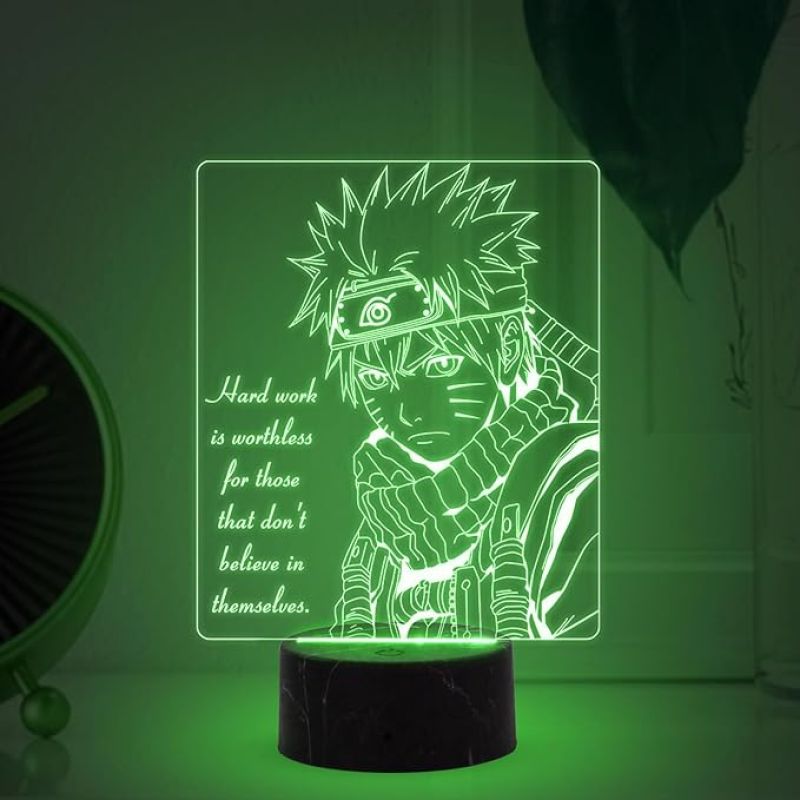 3D Illusion Naruto Anime Night Lamp with Multicolored Light Birthday Gifts for Anime Fans