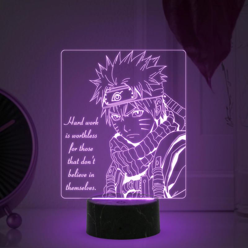 3D Illusion Naruto Anime Night Lamp with Multicolored Light Birthday Gifts for Anime Fans