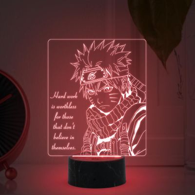 3D Illusion Naruto Anime Night Lamp with Multicolored Light Birthday Gifts for Anime Fans