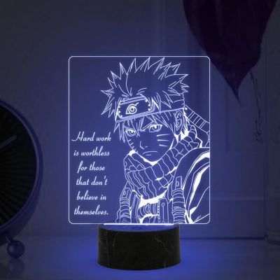 3D Illusion Naruto Anime Night Lamp with Multicolored Light Birthday Gifts for Anime Fans