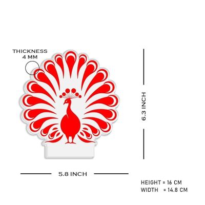 3D Illusion Peacock Design Night Lamp with Warm White Light Bedroom, Living Room & Kids Room Decor Return Birthday Gift
