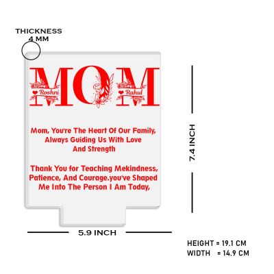 Mom Engraved Night Lamp with Warm White Light Customized Kid Name Mothers Day Gift for Mom Memorable & Birthday Gift for Mom from Daughter & Son