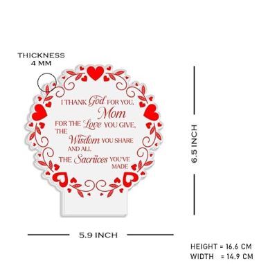 I Thank god for You Mom night lamp with Multicolored Light Mothers Day Gift for Mom & Best Birthday Gift for Mom from Daughter Son