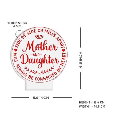 Mother and Daughter night lamp with Warm White Light Mothers Day Gift for Mom Best Birthday Gift for Mom from Daughter Son