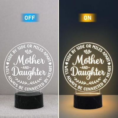 Mother and Daughter night lamp with Warm White Light Mothers Day Gift for Mom Best Birthday Gift for Mom from Daughter Son