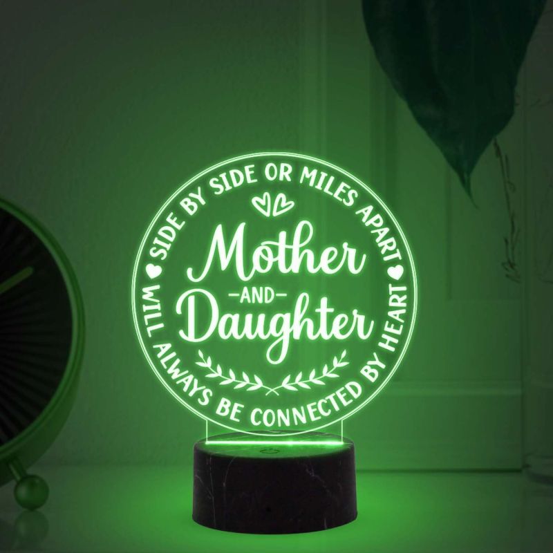 Mother and Daughter night lamp with Multicolored Light Mothers Day Gift for Mom Best Birthday Gift for Mom from Daughter Son