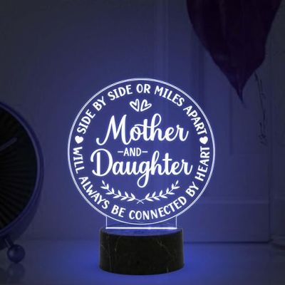 Mother and Daughter night lamp with Multicolored Light Mothers Day Gift for Mom Best Birthday Gift for Mom from Daughter Son