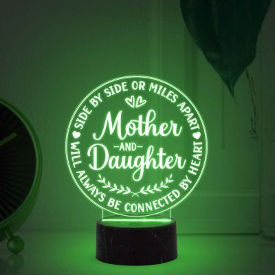 Mother and Daughter night lamp with Multicolored Light Mothers Day Gift for Mom Best Birthday Gift for Mom from Daughter Son
