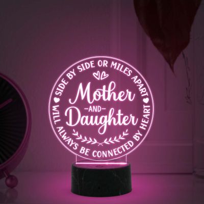 Mother and Daughter night lamp with Multicolored Light Mothers Day Gift for Mom Best Birthday Gift for Mom from Daughter Son