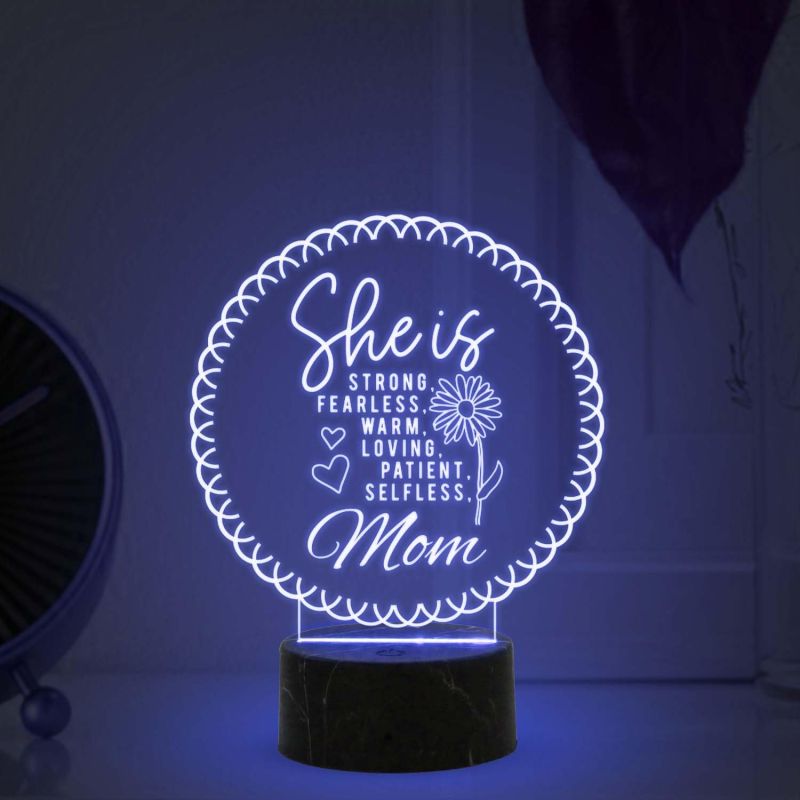She is Mom night lamp with Multicolored Light Mothers Day Gift for Mom best Birthday Gift for Mom from Daughter Son