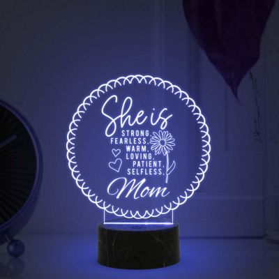 She is Mom night lamp with Multicolored Light Mothers Day Gift for Mom best Birthday Gift for Mom from Daughter Son