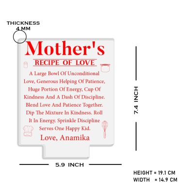 Mother's Engraved night lamp with Warm White Light Customized with Name Mothers Day Gift for Mom | Gift for Mom from Daughter Son