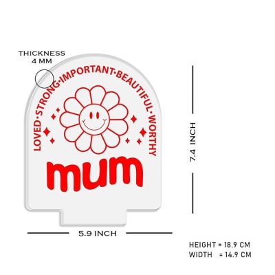 Mom Engraved Night Lamp with Warm White Light Mothers Day Gift from Daughter & Son Thankyou Gift for Mom