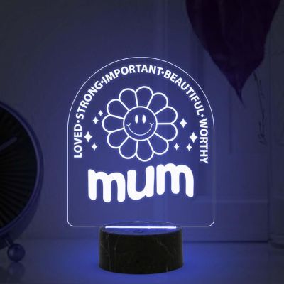 Mom Engraved Night Lamp with Multicolored Light Best Gift for Mom Mothers Day Gift from Daughter & Son Thankyou Gift for Mom