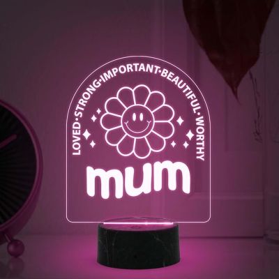 Mom Engraved Night Lamp with Multicolored Light Best Gift for Mom Mothers Day Gift from Daughter & Son Thankyou Gift for Mom