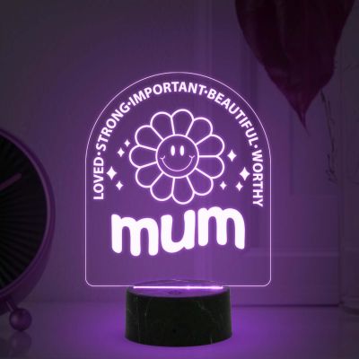 Mom Engraved Night Lamp with Multicolored Light Best Gift for Mom Mothers Day Gift from Daughter & Son Thankyou Gift for Mom