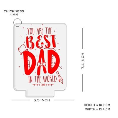 You are The Best Dad in The World Engraved Night Lamp with Automatic Color Changing Light Fathers Day Gift | Birthday Gift for Dad | Sorry Gift for Dad