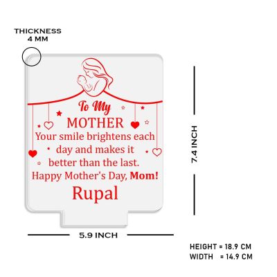 to My Mother Engraved Night Lamp with Multicolored Customized with Name Mothers Day Gift Gift for Mom from Daughter Son Memorable Birthday Gift for Mom