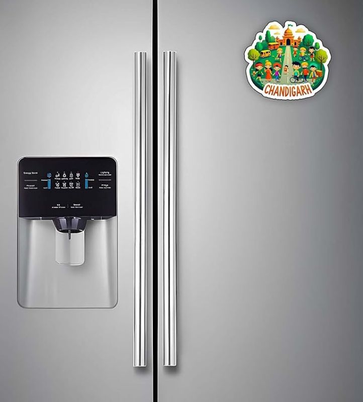 Chandigarh Indian State Wooden Fridge Magnet Sticker Home & Kitchen Almirah Refrigerator Door Decor Sticker Travel Souvenir & Gift Items Magnet