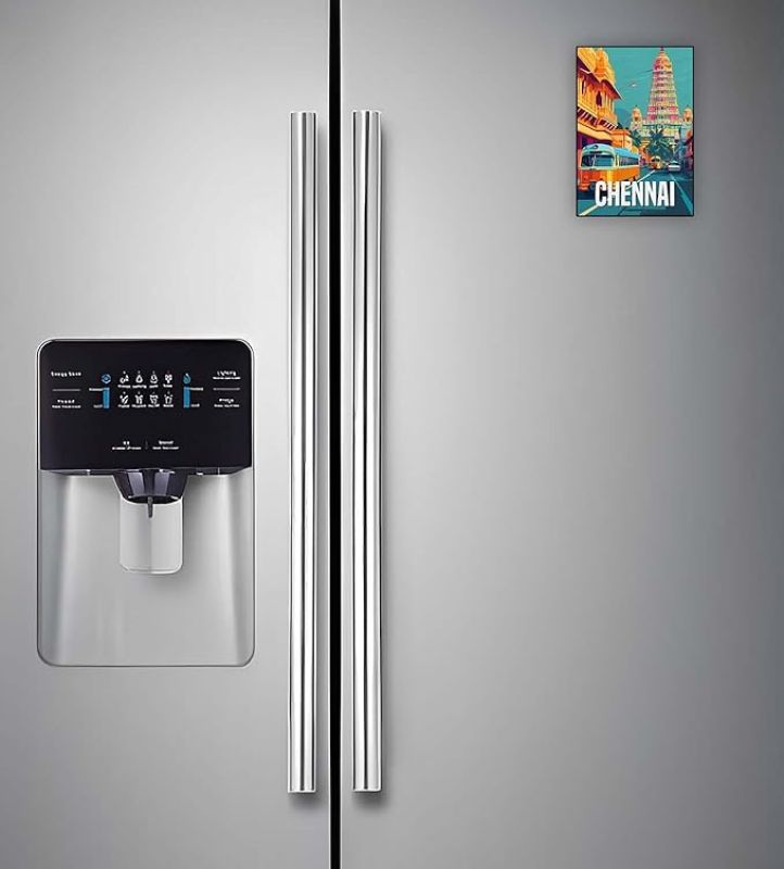 Chennai Indian State Wooden Fridge Magnet Sticker Almirah, Refrigerator, Home & Kitchen Door Travel Souvenir & Gift Items Magnet
