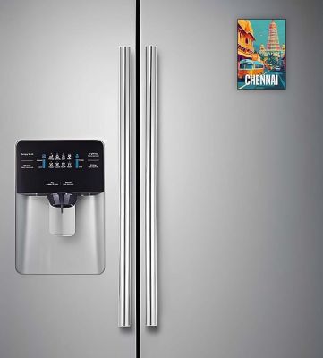 Chennai Indian State Wooden Fridge Magnet Sticker Almirah, Refrigerator, Home & Kitchen Door Travel Souvenir & Gift Items Magnet