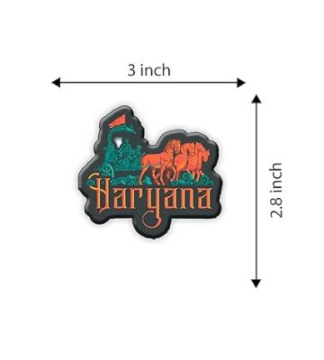 Haryana Indian State Wooden Fridge Magnet Sticker Almirah, Refrigerator, Home & Kitchen Door Travel Souvenir & Gift Items Magnet