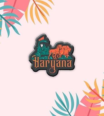 Haryana Indian State Wooden Fridge Magnet Sticker Almirah, Refrigerator, Home & Kitchen Door Travel Souvenir & Gift Items Magnet