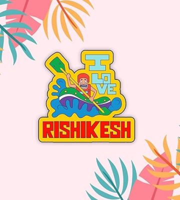 Rishikesh Indian State Wooden Fridge Magnet Sticker Almirah, Refrigerator, Home & Kitchen Door Travel Souvenir & Gift Items Magnet