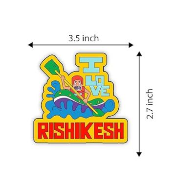 Rishikesh Indian State Wooden Fridge Magnet Sticker Almirah, Refrigerator, Home & Kitchen Door Travel Souvenir & Gift Items Magnet