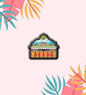 Sikkim Indian State Wooden Fridge Magnet Sticker Almirah, Refrigerator, Home & Kitchen Door Travel Souvenir & Gift Items Magnet