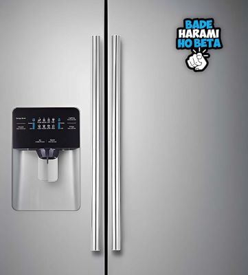 Bade Harami Ho Beta Bollywood Theme Funny Dialogue Wooden Fridge Magnet Sticker Refrigerator Kitchen & Home Decoration Items