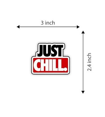 Just Chill Wooden Fridge Magnet Sticker Refrigerator Kitchen & Home Decoration Items