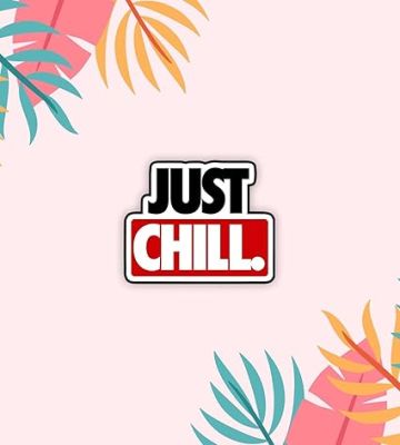Just Chill Wooden Fridge Magnet Sticker Refrigerator Kitchen & Home Decoration Items