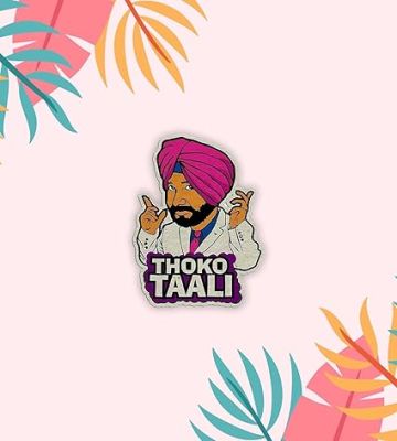 Thoko Taali Bollywood Theme Funny Dialogue Wooden Fridge Magnet Sticker Refrigerator Kitchen & Home Decoration Items