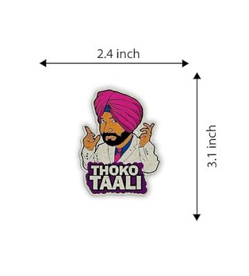 Thoko Taali Bollywood Theme Funny Dialogue Wooden Fridge Magnet Sticker Refrigerator Kitchen & Home Decoration Items