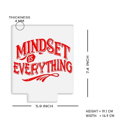 3D Illusion Mindset is Everything Motivational Thought Engraved Night Lamp with Warm White Light Inspirational Lamp