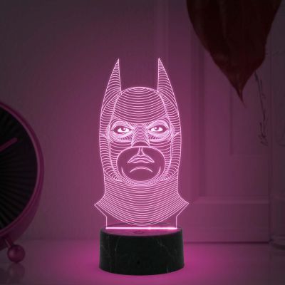 3D Illusion Batman Night Lamp with Multicolored Light Birthday Gift for Marvel Fans & Kids Room DecorGift for Avengers Lovers