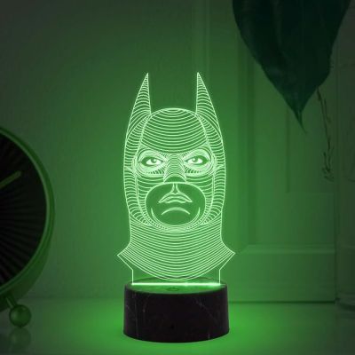 3D Illusion Batman Night Lamp with Multicolored Light Birthday Gift for Marvel Fans & Kids Room DecorGift for Avengers Lovers
