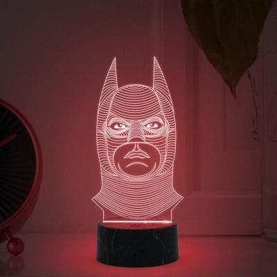 3D Illusion Batman Night Lamp with Multicolored Light Birthday Gift for Marvel Fans & Kids Room DecorGift for Avengers Lovers