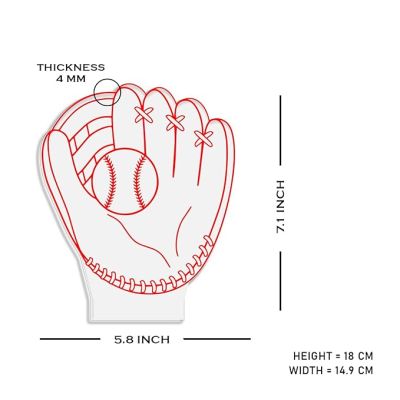 3D Illusion Baseball Glove night lamp with Automatic Color Changing Light Birthday Gift for baseballer Men Women Girl Boy Gift for Baseball Player