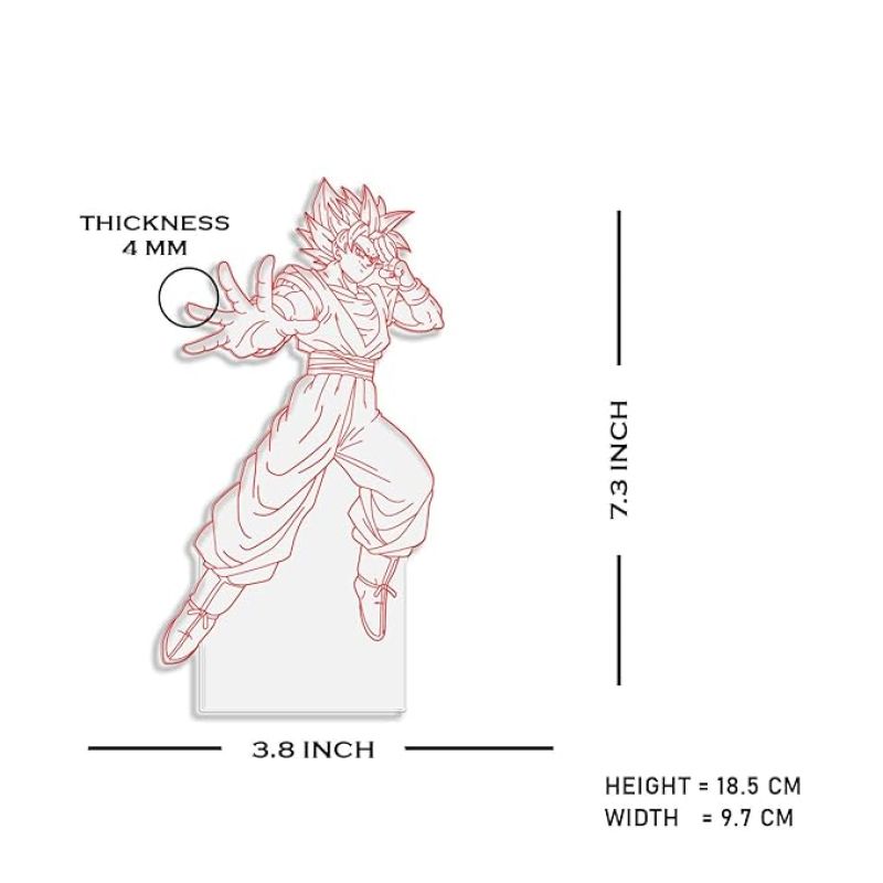 3D Illusion Goku Anime night lamp with Warm White Light Birthday Gift for Kids , Anime Lover & Home Decor