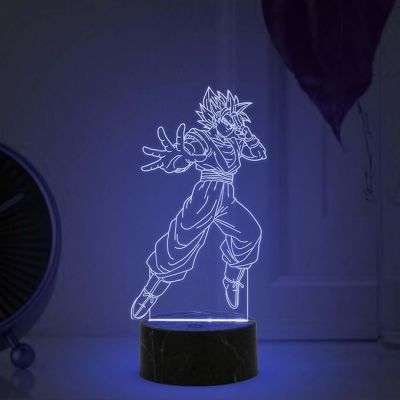 3D Illusion Goku Anime night lamp with  Automatic Color Changing Light Birthday Gift for Kids, Anime Lover & Home Decor