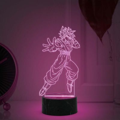 3D Illusion Goku Anime night lamp with  Automatic Color Changing Light Birthday Gift for Kids, Anime Lover & Home Decor