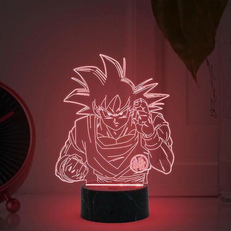 3D Illusion Dragonballz Anime night lamp with  Automatic Color Changing Light Birthday Gift for Kids, Anime Lover & Home Decor