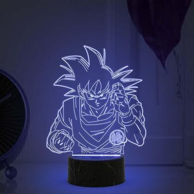 3D Illusion Dragonballz Anime night lamp with  Automatic Color Changing Light Birthday Gift for Kids, Anime Lover & Home Decor