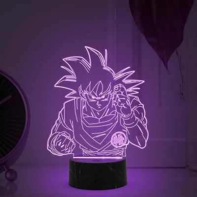 3D Illusion Dragonballz Anime night lamp with  Automatic Color Changing Light Birthday Gift for Kids, Anime Lover & Home Decor